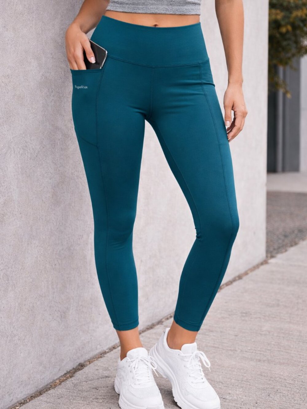 Yogalicious Teal High-Waist Leggings